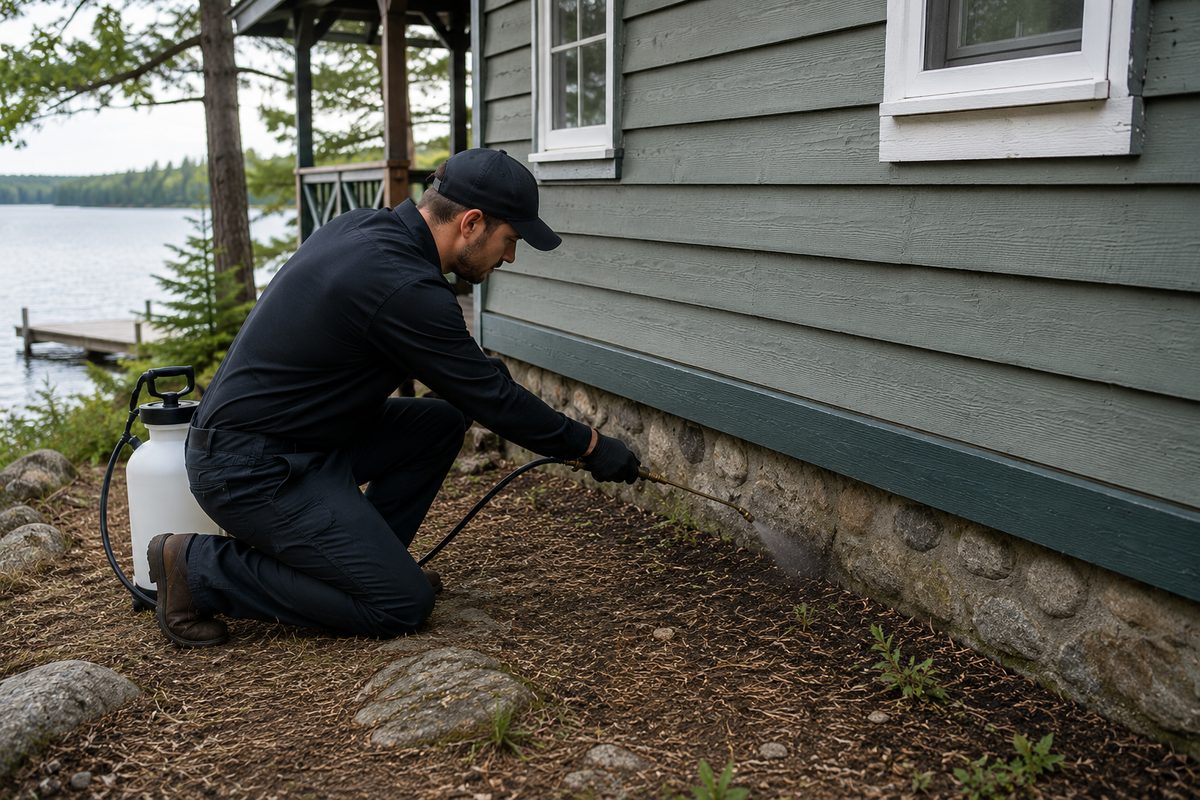 Avid Pest technician ready for a Dunnville service visit